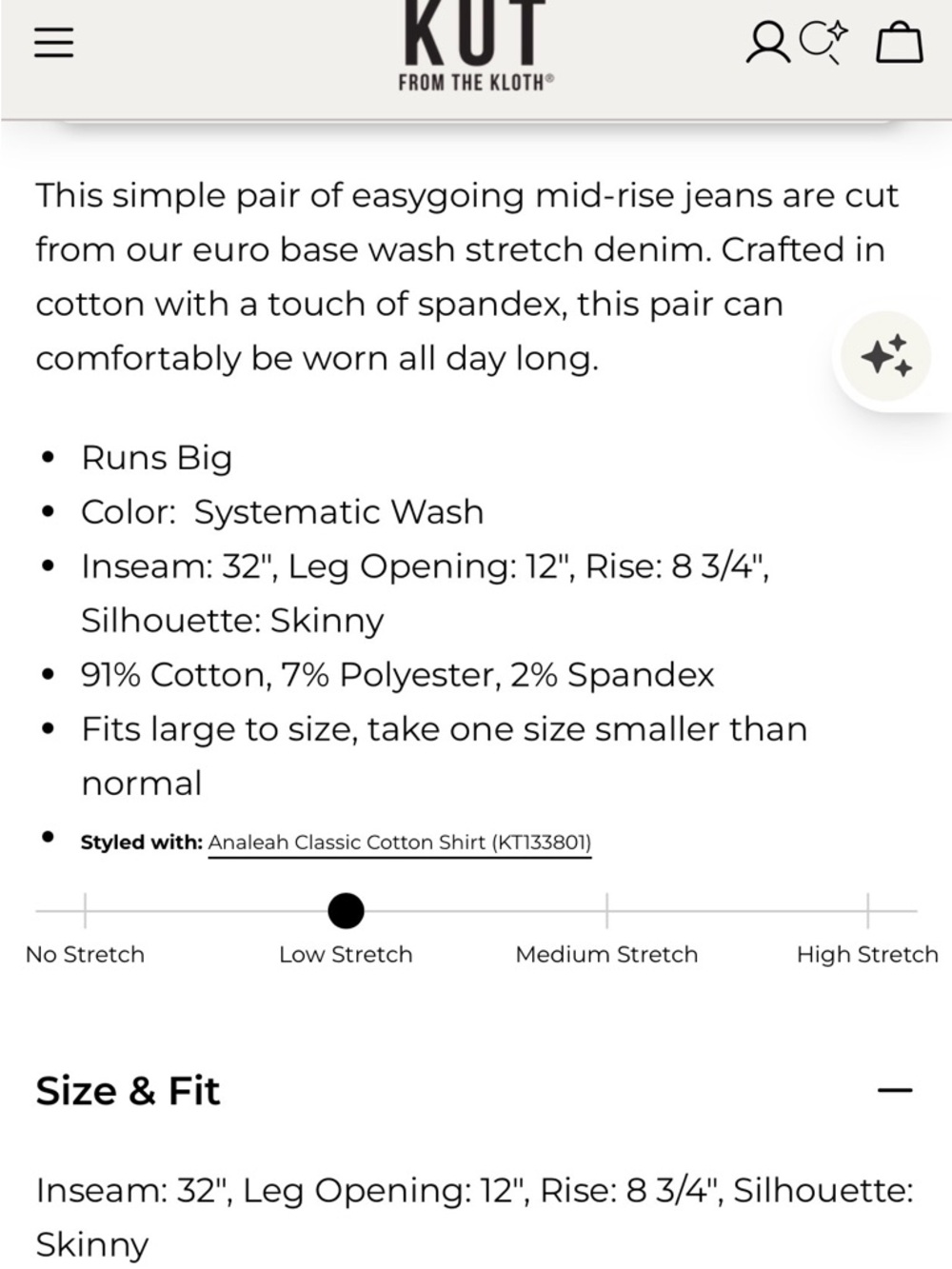 Kut from the Kloth Diana Mid Rise Relaxed Fit Skinny - Picture 11 of 12